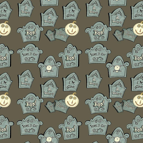 Happy Haunting Collection F Black Modern Wood Framed Art Print with Double Matting by Eisner, Viv