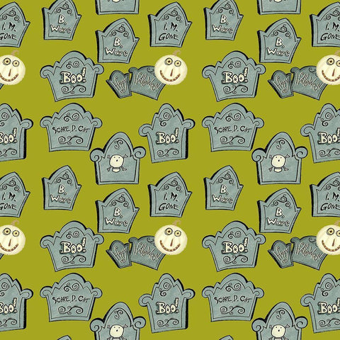 Happy Haunting Collection H Black Modern Wood Framed Art Print by Eisner, Viv