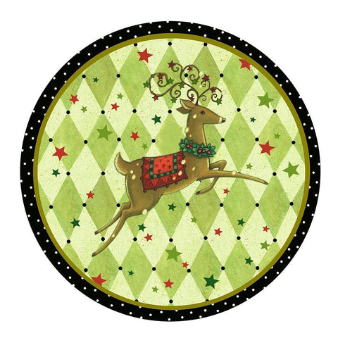 Harlequin Christmas Collection C Black Ornate Wood Framed Art Print with Double Matting by Eisner, Viv