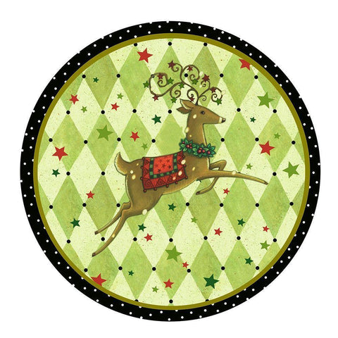 Harlequin Christmas Collection C Black Modern Wood Framed Art Print with Double Matting by Eisner, Viv