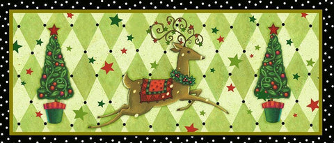 Harlequin Christmas Collection D Black Ornate Wood Framed Art Print with Double Matting by Eisner, Viv