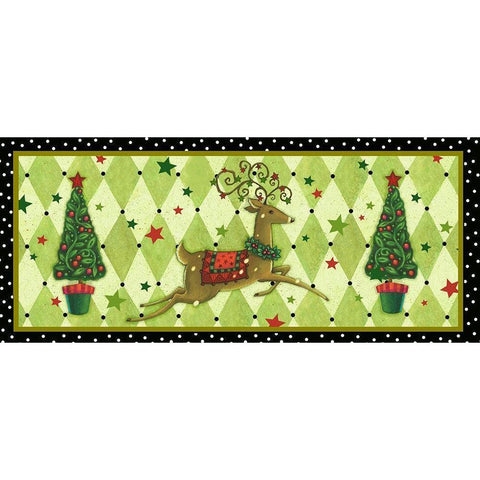 Harlequin Christmas Collection D White Modern Wood Framed Art Print by Eisner, Viv