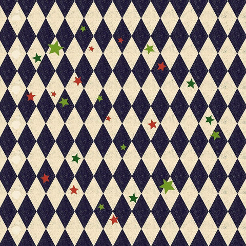 Harlequin Christmas Collection G White Modern Wood Framed Art Print by Eisner, Viv