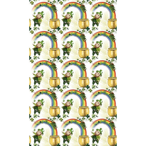 Leprechauns Rainbow Collection E Gold Ornate Wood Framed Art Print with Double Matting by Popp, Grace