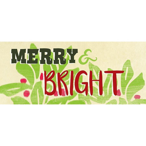 Lets Get Jolly Collection D White Modern Wood Framed Art Print by Vess, June Erica