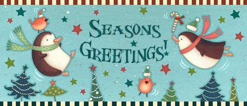 Sledding Snowmen Collection D White Modern Wood Framed Art Print with Double Matting by Eisner, Viv