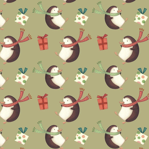 Sledding Snowmen Collection F Black Modern Wood Framed Art Print with Double Matting by Eisner, Viv