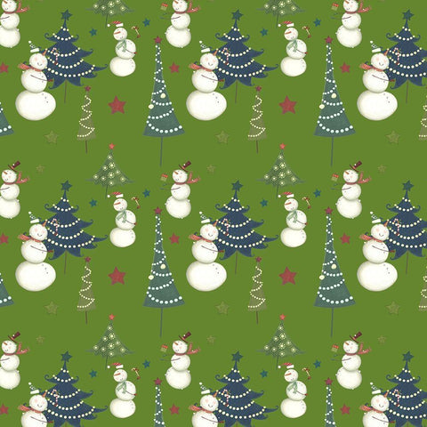 Sledding Snowmen Collection G Gold Ornate Wood Framed Art Print with Double Matting by Eisner, Viv