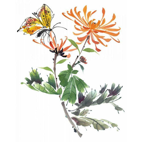 Summer Rapture I Gold Ornate Wood Framed Art Print with Double Matting by Parker, Nan Rae