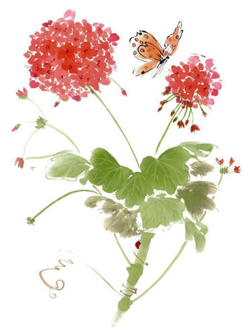 Summer Rapture II White Modern Wood Framed Art Print with Double Matting by Parker, Nan Rae