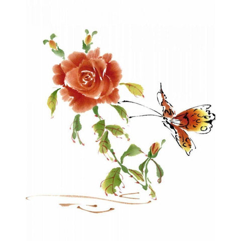 Summer Rapture III Gold Ornate Wood Framed Art Print with Double Matting by Parker, Nan Rae