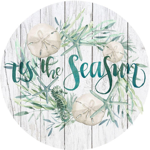 Tis the Seasun Collection C White Modern Wood Framed Art Print with Double Matting by Parker, Jennifer Paxton