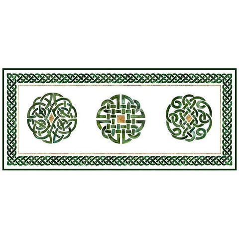 Celtic Knot Collection D Gold Ornate Wood Framed Art Print with Double Matting by Borges, Victoria