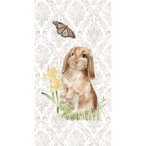 English Bunnies Collection B White Modern Wood Framed Art Print by Parker, Jennifer Paxton