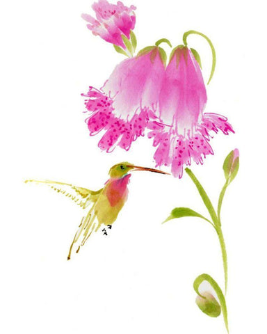 Sheltering Sweetness White Modern Wood Framed Art Print with Double Matting by Parker, Nan Rae