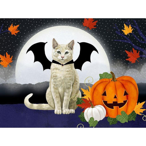 Halloween Pets Collection A Gold Ornate Wood Framed Art Print with Double Matting by Borges, Victoria