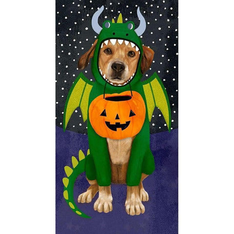 Halloween Pets Collection B Black Modern Wood Framed Art Print by Borges, Victoria