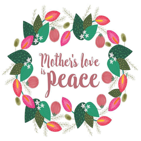 Mothers Love Collection C White Modern Wood Framed Art Print by Hernandez, Larisa