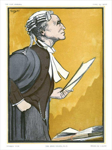 The Law Journal I Black Ornate Wood Framed Art Print with Double Matting by Kapp