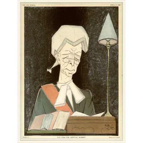 The Law Journal III Black Modern Wood Framed Art Print with Double Matting by Kapp