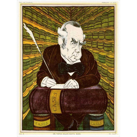 The Law Journal V Gold Ornate Wood Framed Art Print with Double Matting by Kapp