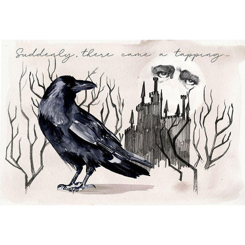 Nevermore Collection A White Modern Wood Framed Art Print by Parker, Jennifer Paxton