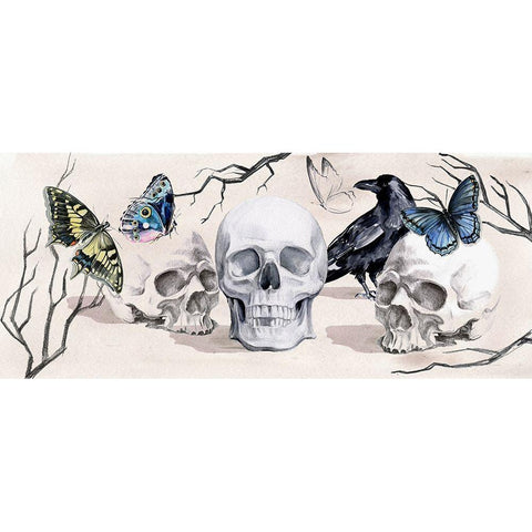 Nevermore Collection D Black Modern Wood Framed Art Print with Double Matting by Parker, Jennifer Paxton