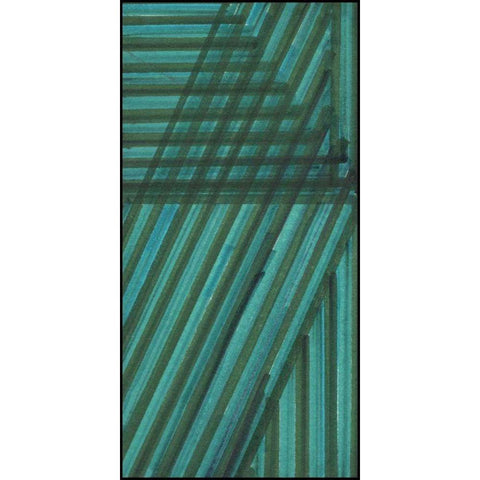 Line Study Blue Gold Ornate Wood Framed Art Print with Double Matting by McMullen, Charles