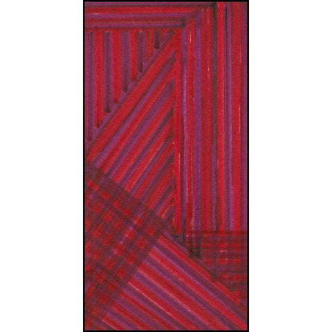 Line Study Red White Modern Wood Framed Art Print by McMullen, Charles