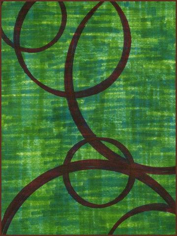 Crimson Trace I White Modern Wood Framed Art Print with Double Matting by McMullen, Charles