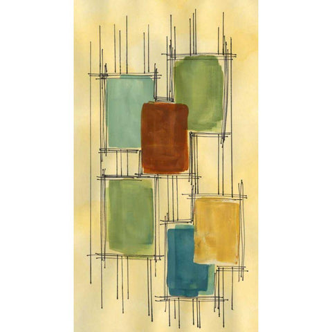 City Windows I Gold Ornate Wood Framed Art Print with Double Matting by McMullen, Charles