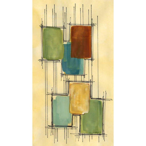 City Windows II White Modern Wood Framed Art Print by McMullen, Charles