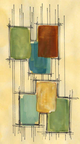 City Windows II Black Ornate Wood Framed Art Print with Double Matting by McMullen, Charles