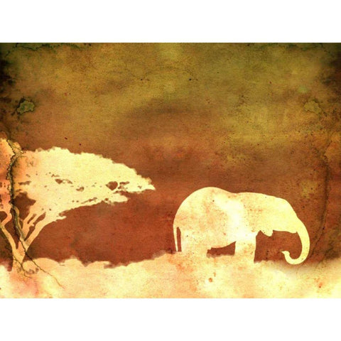 Safari Sunrise I Black Modern Wood Framed Art Print with Double Matting by Ilosky, Pam