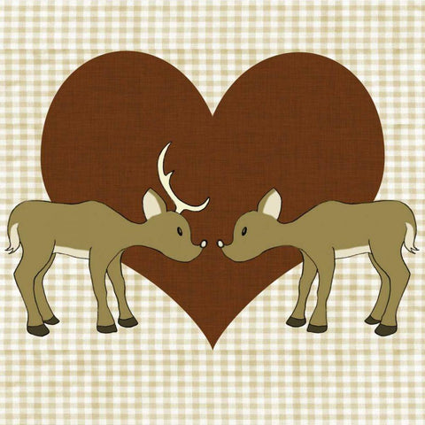 You and Me I White Modern Wood Framed Art Print with Double Matting by Ilosky, Pam