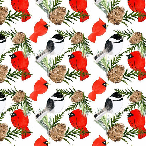 Folk Snowman Forest Collection H Black Ornate Wood Framed Art Print with Double Matting by Parker, Jennifer Paxton