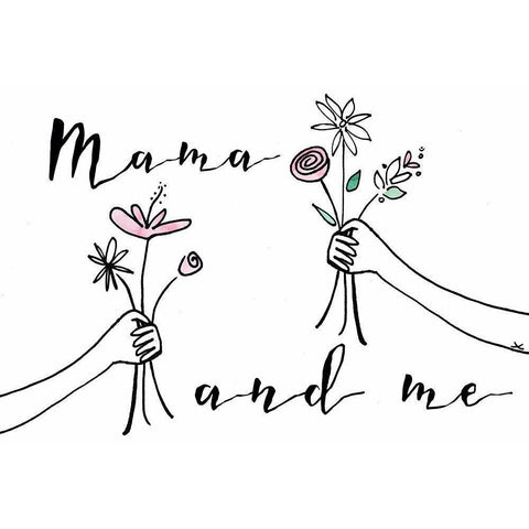 Got It From My Mama Collection A Black Modern Wood Framed Art Print by Sizemore, Natalie