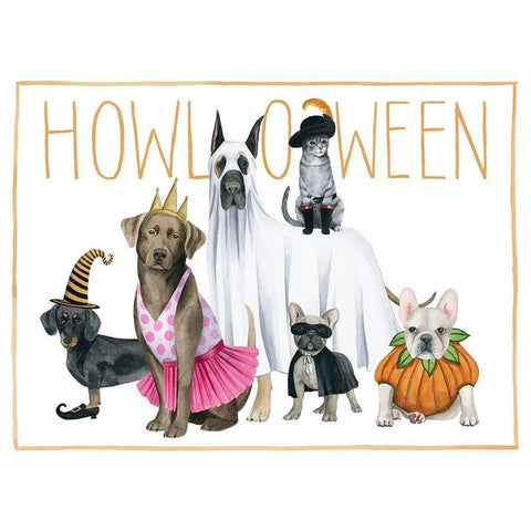 Howloween Collection A White Modern Wood Framed Art Print by Popp, Grace