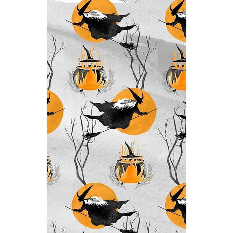 Witchy Mischief Collection E Black Modern Wood Framed Art Print with Double Matting by Parker, Jennifer Paxton