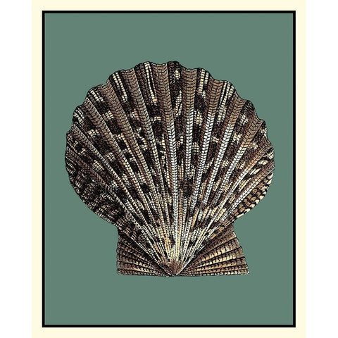 Oceans Treasure IV Gold Ornate Wood Framed Art Print with Double Matting by Vision Studio