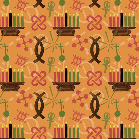 Kwanzaa Celebration Collection G Black Modern Wood Framed Art Print by Vess, June Erica