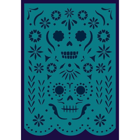 Calaveras Collection B Gold Ornate Wood Framed Art Print with Double Matting by Barnes, Victoria