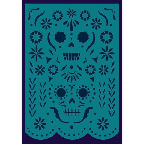 Calaveras Collection B White Modern Wood Framed Art Print by Barnes, Victoria