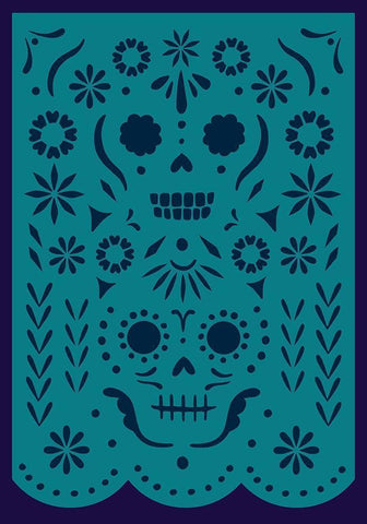 Calaveras Collection B White Modern Wood Framed Art Print with Double Matting by Barnes, Victoria