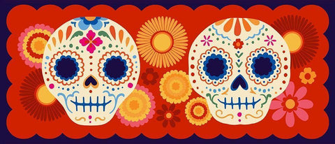 Calaveras Collection D White Modern Wood Framed Art Print with Double Matting by Barnes, Victoria
