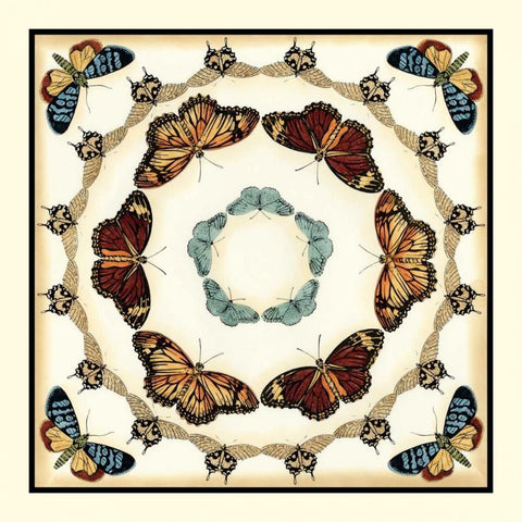 Butterfly Collector II Black Ornate Wood Framed Art Print with Double Matting by Zarris, Chariklia