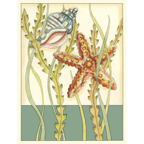 Shell Season I Gold Ornate Wood Framed Art Print with Double Matting by Zarris, Chariklia