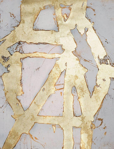 Printed Ace of Spades in Gold I Black Ornate Wood Framed Art Print with Double Matting by Ashley, Erin