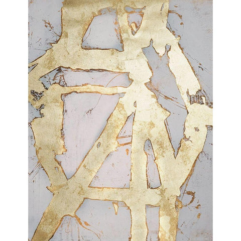 Printed Ace of Spades in Gold I White Modern Wood Framed Art Print by Ashley, Erin