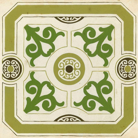 Garden Motif III Black Modern Wood Framed Art Print by Vess, June Erica